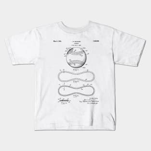 Baseball Patent - Softball Art - Antique Kids T-Shirt